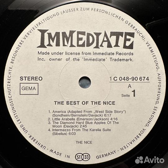 The Nice – The Best Of The Nice (Германия 1971г.)