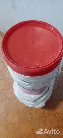 Ведро пластиковое с крышкой 20 литров б/у, чистый
