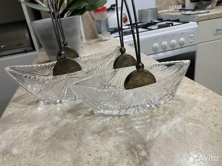 Ваза конфетница хрустальная