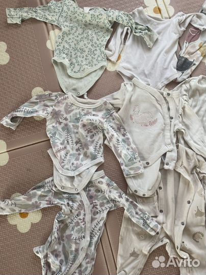 Детские вещи пакетом 0-3 мес.50/62