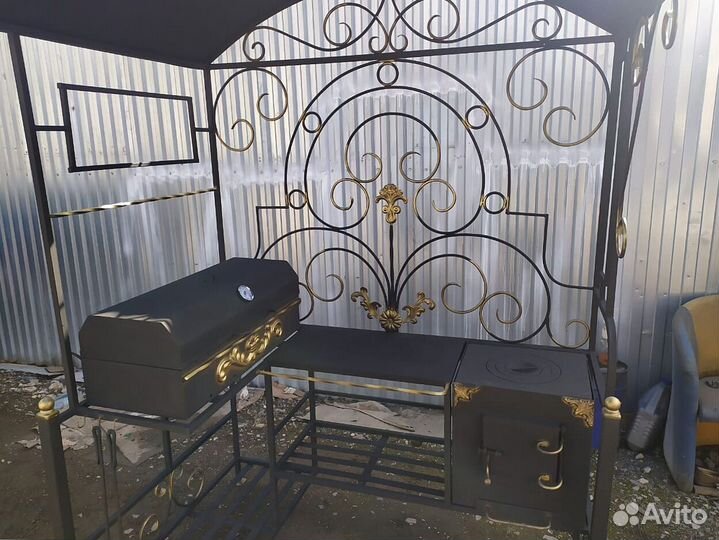 Мангал 3 мм с печью под казан