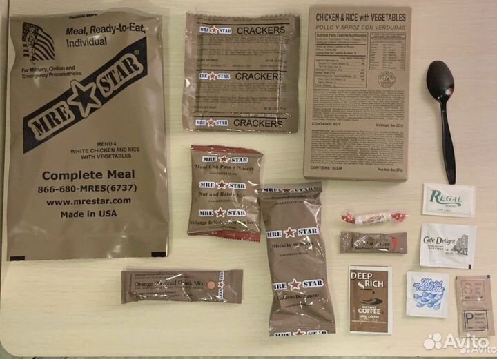 Сухой паек американский, ирп mre star армии США