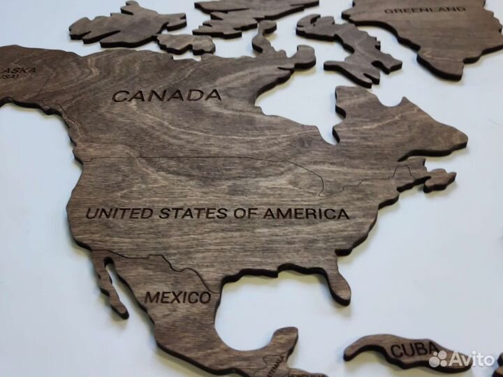 Карта мира однослойная