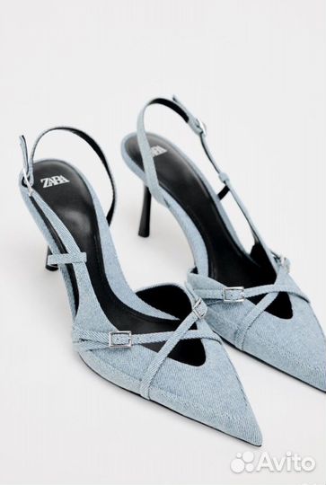 Босоножки zara джинсовые