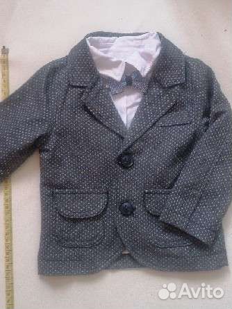 Пиджак с рубашкой и бабочкой