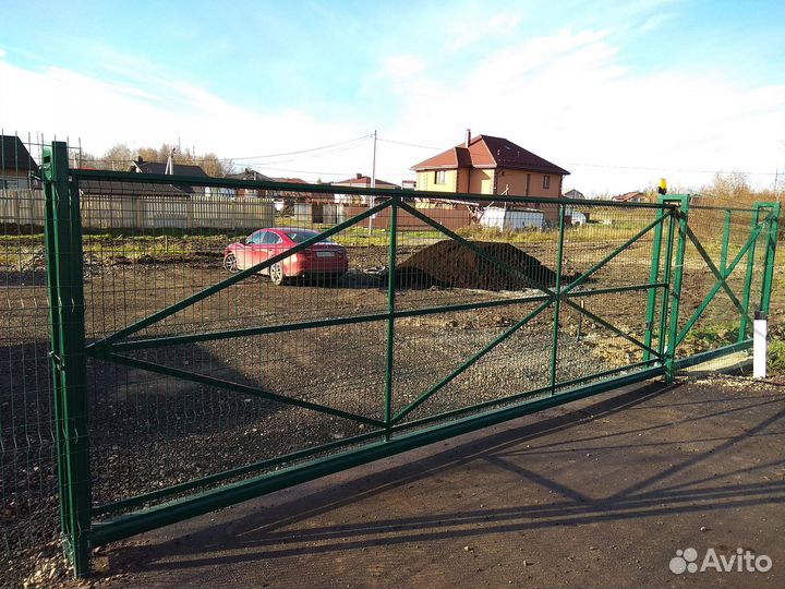 Откатные ворота из 3Д Сетки с установкой под ключ