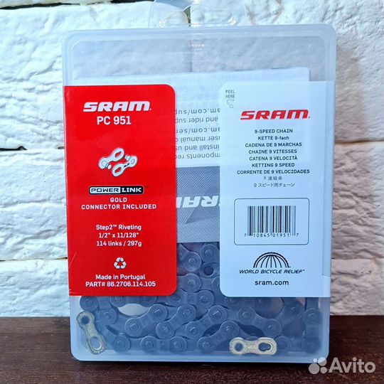 Велосипедная цепь sram на 8 и 11ск