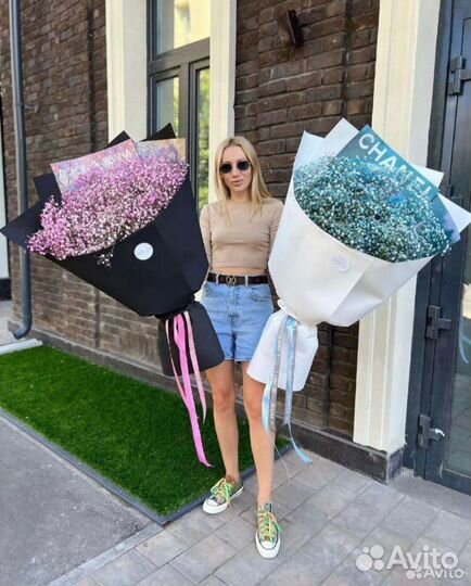 Цветы букеты с доставкой гипсофилы