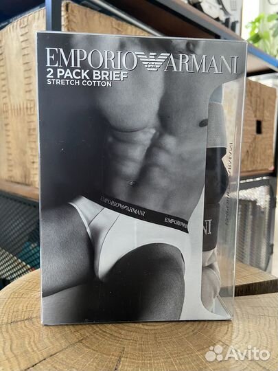 Мужские трусы брифы Emporio Armani 2шт M,L