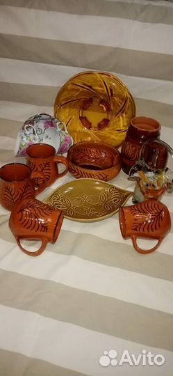 Кружка, бокал, чайный набор, фруктовница