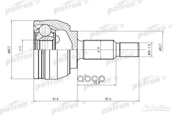 Шрус наружн к-кт 25x53x33 renault: Scenic II/Me