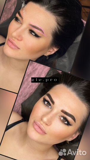 Пудровое напыление бровей, перманентный макияж