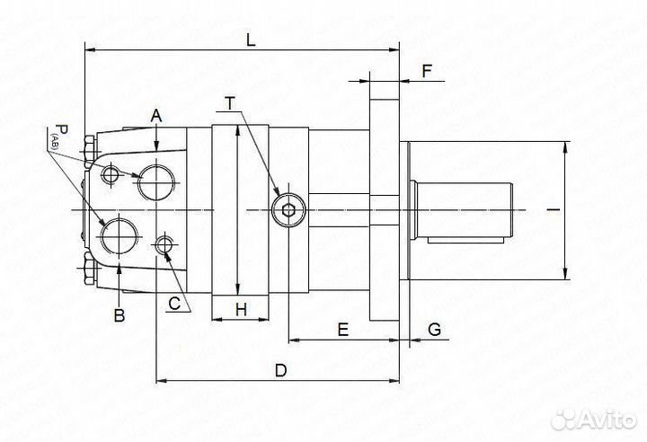 Гидравлический мотор MS 250 C O4 W32 300обр M + S