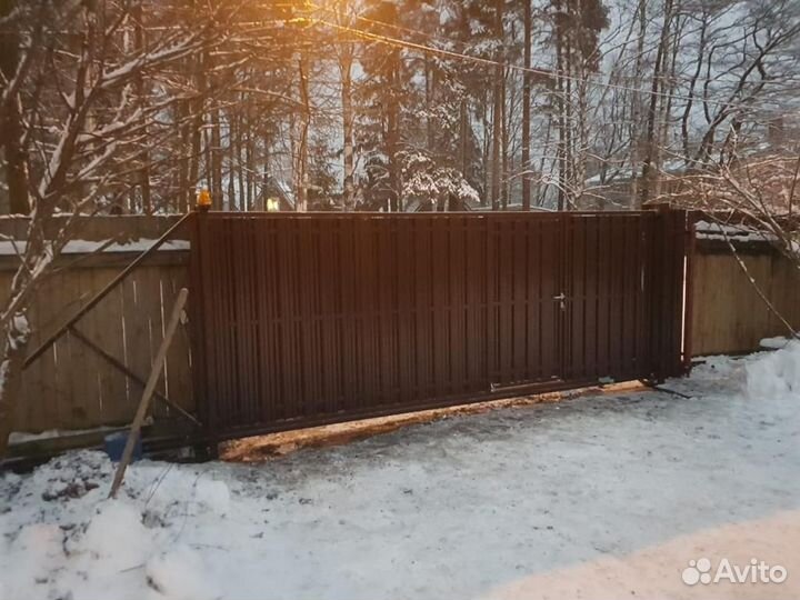 Откатные ворота под ключ