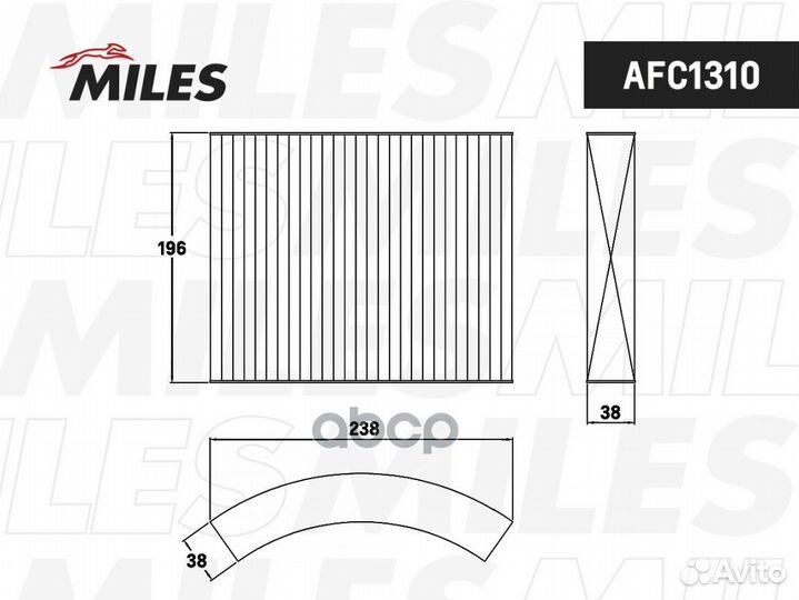 Фильтр салонный AFW1310 Miles