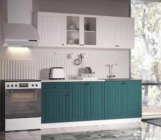 Кухня Хозяюшка 2.0 м акация белая / моренга