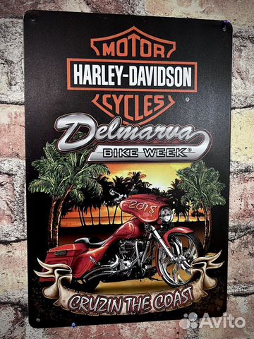 Декор на стену Harley Davidson Cruzin The Coast