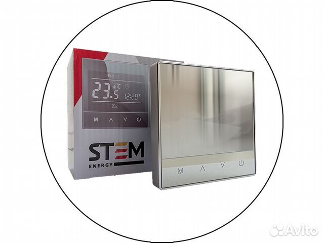 Программируемый сенсорный терморегулятор Серебро