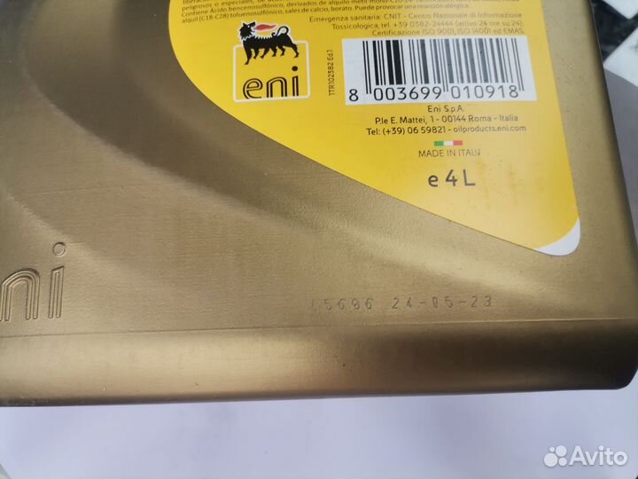 Моторное масло ENI I-sint 5W40 4л