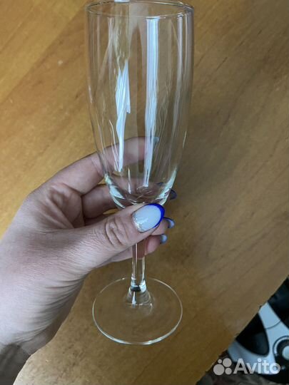 Бокалы для шампанского люминарка набор 6 штук