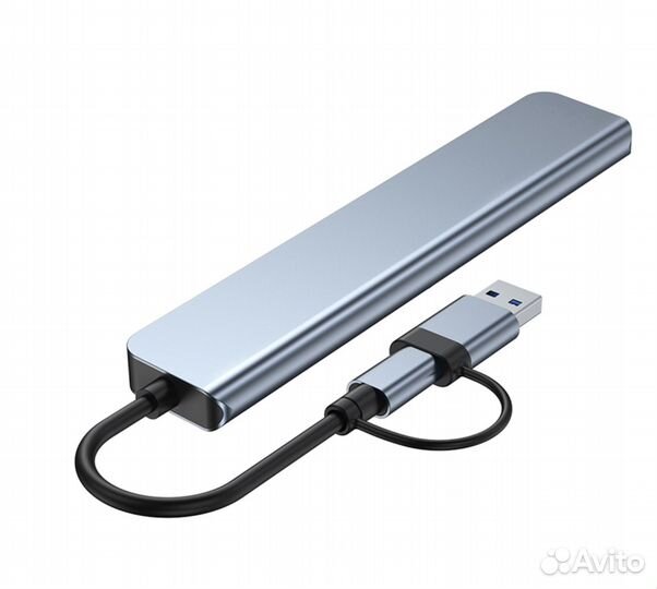 Мульти порт usb 7в1 хаб 4 USB Type-C 3,0 2.0