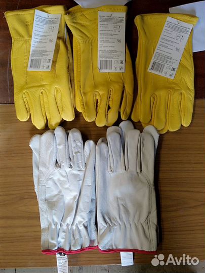 Кожанные перчатки рабочие размер 10-11