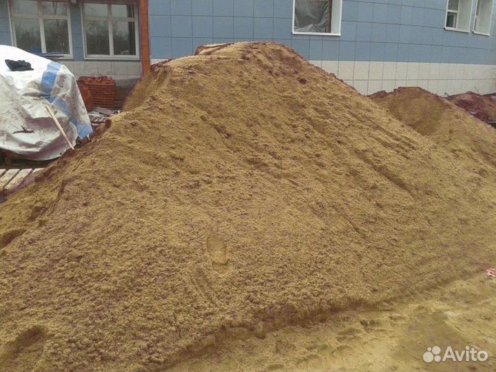 Песок природный крупный от 3кубов