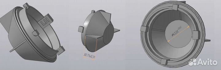 Пара: Крышки фары Avensis 2 (+20мм, рестайл)