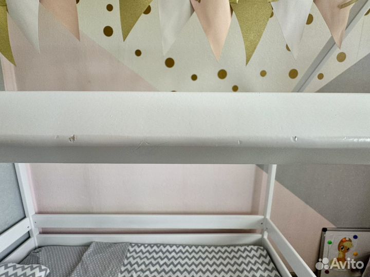 Кровать домик из берёзы