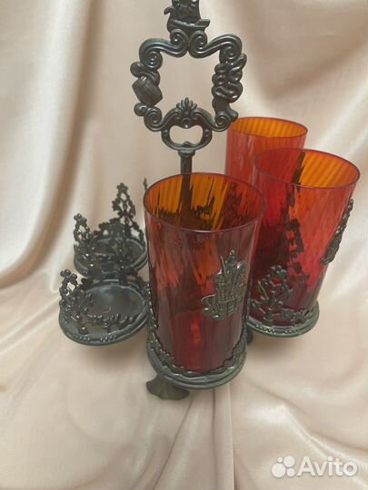 Набор стаканов СССР с подставкой 