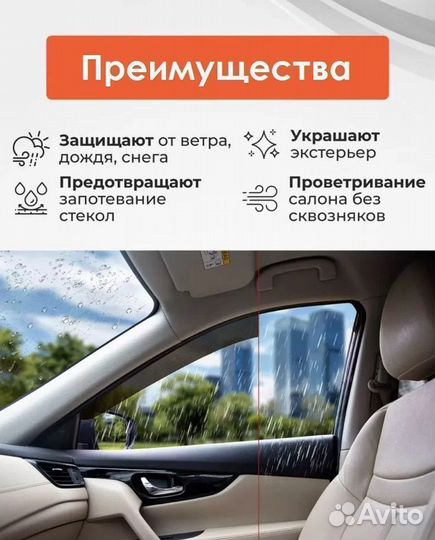 Дефлекторы окон ветровики Hyundai Solaris (HCR) Sd