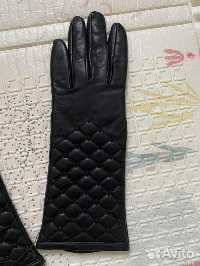 Перчатки новые кожаные Eleganzza размер 7