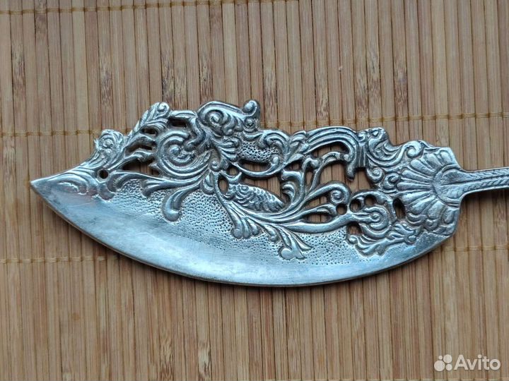 Ложка сервировочная мельхиор винтаж Индия