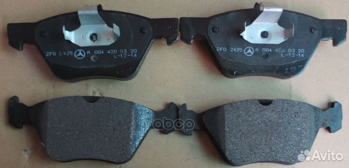 Колодки тормозные перед A0044200320 mercedes-benz