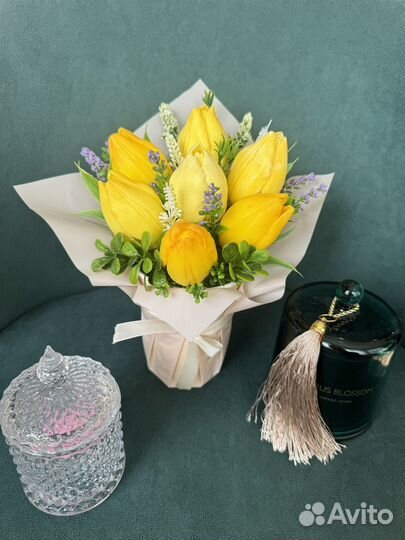Букет тюльпанов из мыла