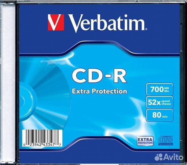 Диск cd-r verbatim 700mb 52x (200 шт.)