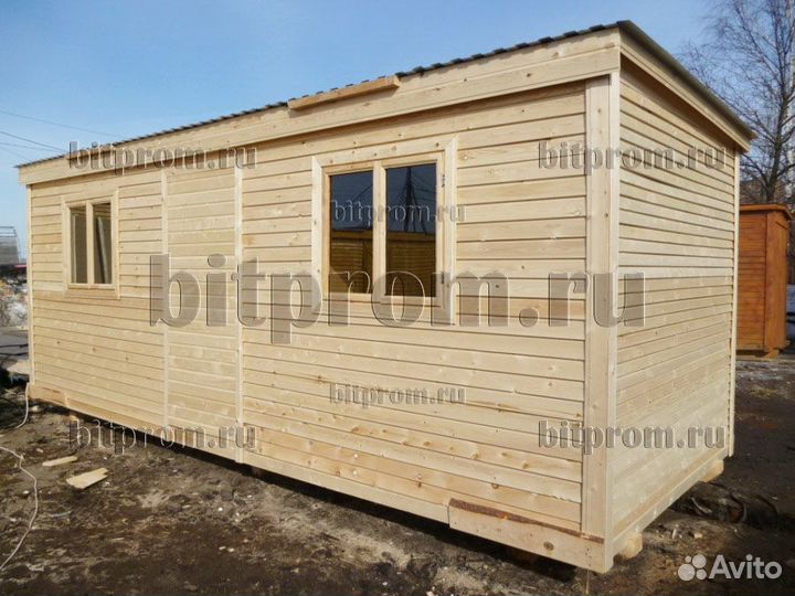 Строительная бытовка-распашонка деревянная