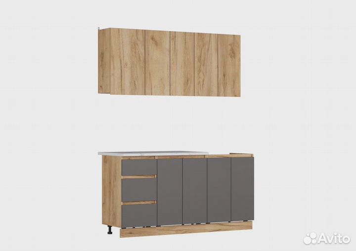 Белая Кухня без ручек