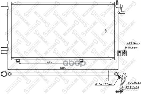 10-45697-SX радиатор кондиционера Ford Fiesta