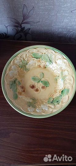 Тарелка глубокая декорированная СССР