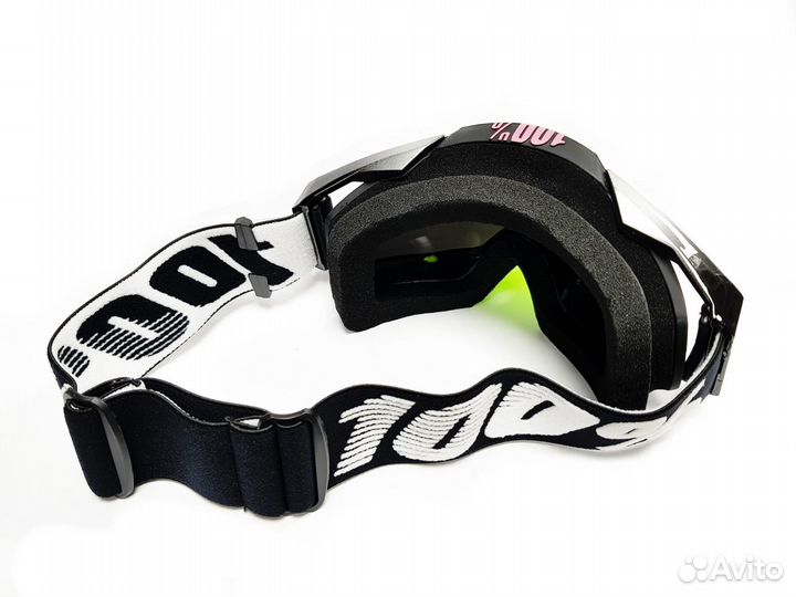 Мотокросс очки 100 Racercraft (черно-зеленые)