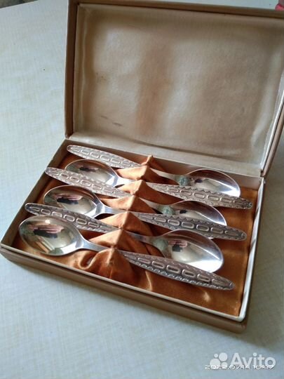 Чайные ложки.Мельхиор.СССР.Короб.Позолота