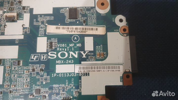 Материнская плата sony mbx - 243