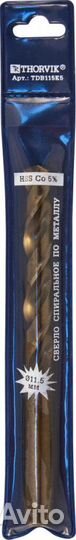 Сверло thorvik по металлу hss co 11,0 мм в пвх упа