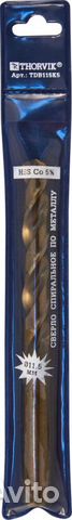 Сверло thorvik по металлу hss co 11,0 мм в пвх упа