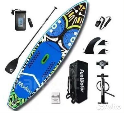 Надувная сап доска sup board FunWater 02A Monkey