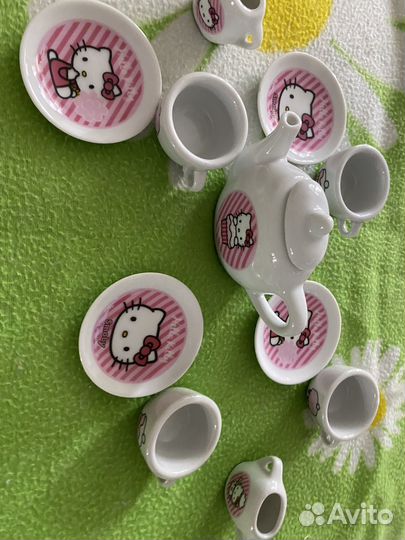 Набор детской посуды фарфоровый Hello Kitty