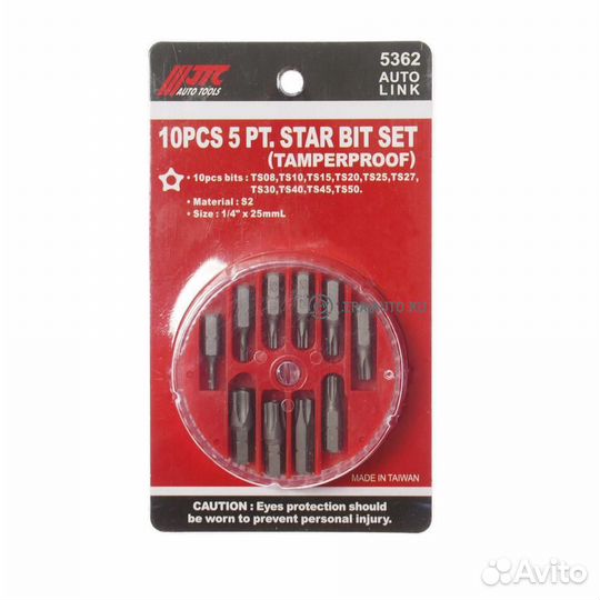 JTC JTC5362 Набор вставок в боксе 1/4DR torx TS08