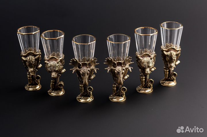 Рюмки лафитники хрустальные