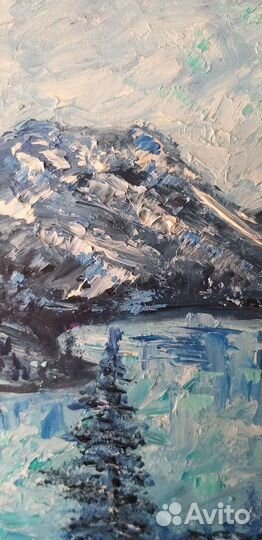 Горы пейзаж картина маслом